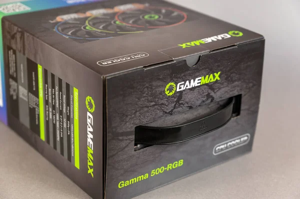 Gamemax Gamma 500 Rgb Cpu Kylare För Stationär Dator Pappkartong — Stockfoto