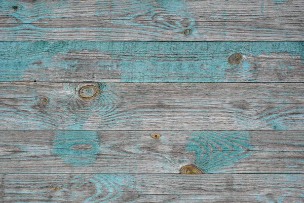 Consistenza Vecchio Legno Dipinto Blu Schede Spezzate Annodate Quadro Completo — Foto Stock