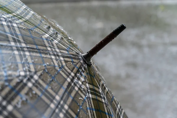 Paraguas Mojado Primer Plano Accesorio Diseñado Para Proteger Contra Las —  Fotos de Stock