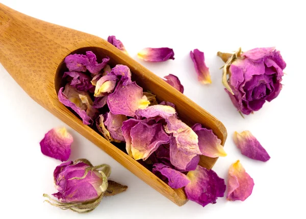 Concepto de spa con pétalos secos de rosa . — Foto de Stock