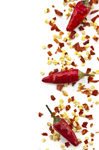 Suszona papryka czerwona zgnieciony chili — Zdjęcie stockowe