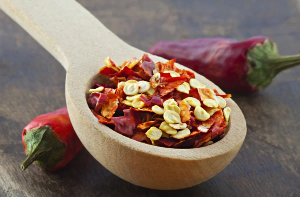 Dried crushed chili red pepper — Stock Photo, Image