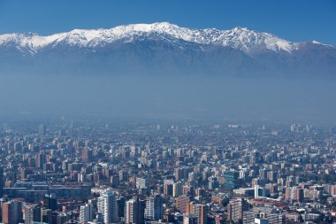 City of Santiago, capital of Chile. clipart