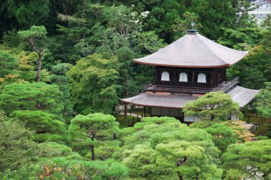 Gümüş köşk yaz sabahı, kyoto, Japonya
