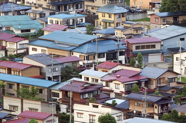 Flygfoto över japanska staden takayama — Stockfoto