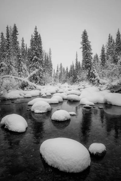 Pães Neve Paisagem Nevada Norte Europa Início Primavera Degelo Gelo — Fotografia de Stock