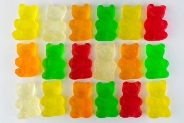 Bir sürü renkli jelibon..