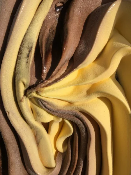 Çikolata Vanilyalı Dondurma Manzarası — Stok fotoğraf