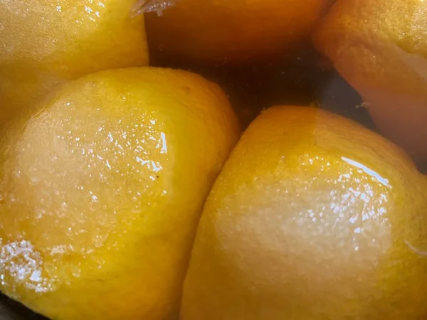 Para Preparar Una Limonada Clásica Necesario Verter Azúcar Una Cacerola — Foto de Stock