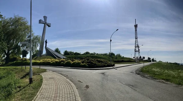 Wieża Telewizyjna Radiowa Tatarskim Kopiecu Przemyśl Polska — Zdjęcie stockowe