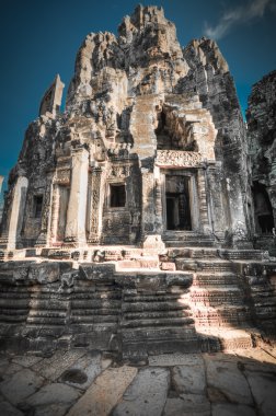 angkor tapınaktaki Bayon thom karmaşık Kamboçya