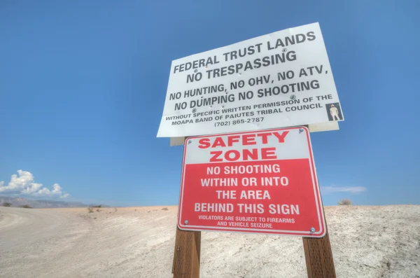 Zona di sicurezza deserto — Foto Stock