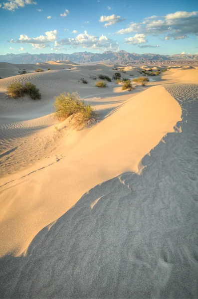 夕阳光死亡谷的沙丘 — 图库照片