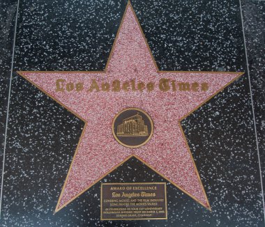 Los Angeles times Hollywood Star clipart
