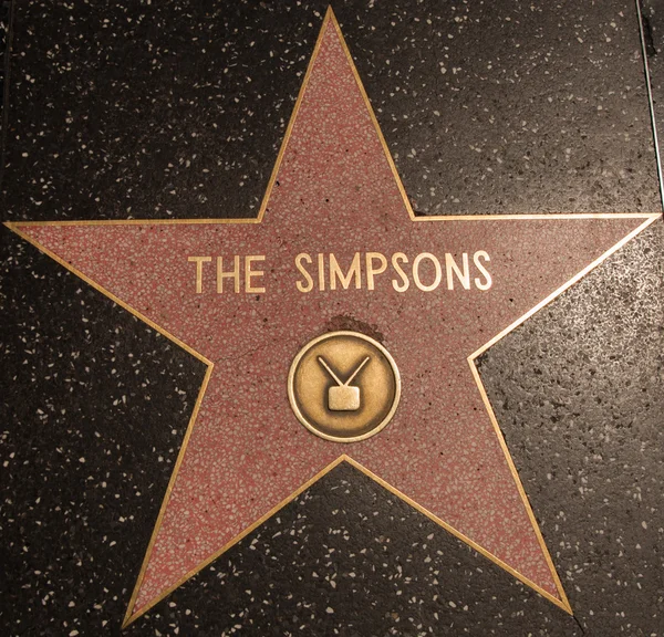 Звезда Голливуда Симпсоны — стоковое фото