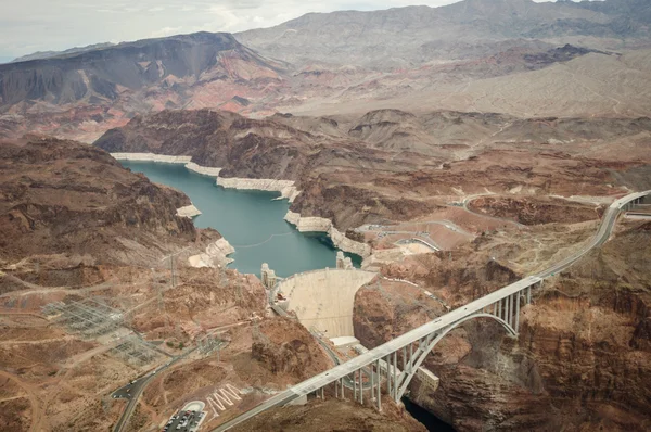 Hoover Dam taken from helicopter — Stock Photo, Image