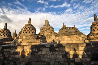 Buddist borobudur Tapınağı stupa yogjakarta Java kompleksi