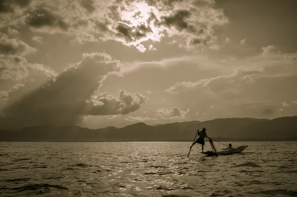 Inle lake, shan Państwa, myanmar — Zdjęcie stockowe