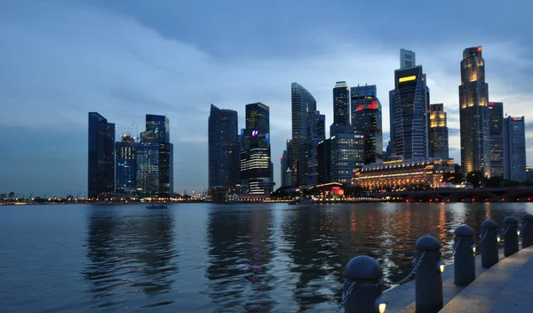 Singapore stad skyline finacial distrikt — Stockfoto
