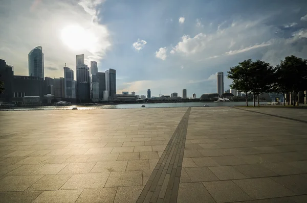 Singapore stad skyline finacial distrikt — Stockfoto