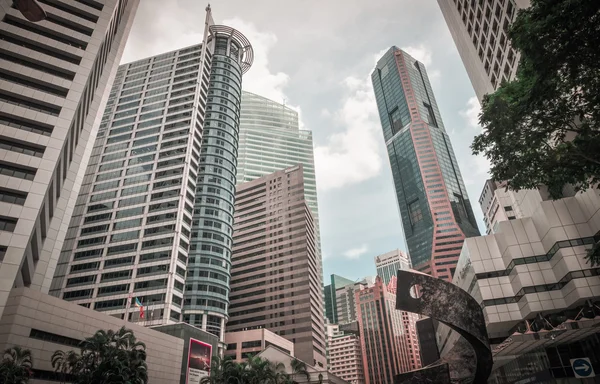 Finanzbezirk der Skyline von Singapur — Stockfoto