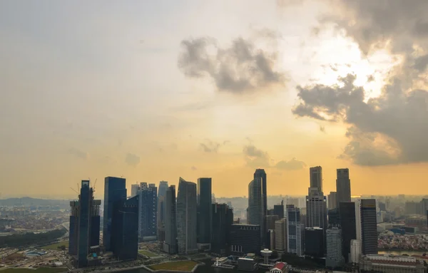 Singapore stad skyline Marina Sands Bay — Stockfoto