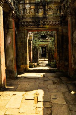 Antik Budist khmer tapınak kompleksi angkor wat, siem reap c