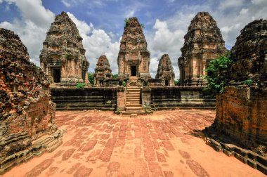 Antik Budist khmer tapınak kompleksi angkor wat, siem reap c