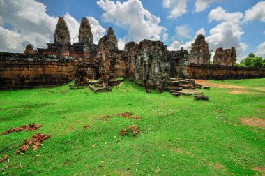 Antik Budist khmer tapınak kompleksi angkor wat, siem reap c