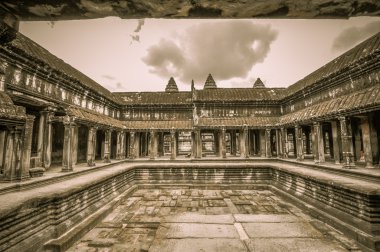 Khmer kompleksi içinde siem reap, bayon Tapınağı ve angkor wat Kamboçya