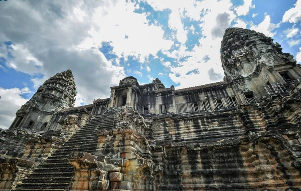Храм Байон и комплекс Ангкор Ват Кхмер в Сиемреапе, Камбоджа Стоковое Фото