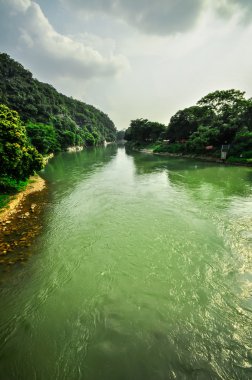 Guillin China Yedi Yıldız Parkı ve Karst Yangshuo 'yu sallıyor.
