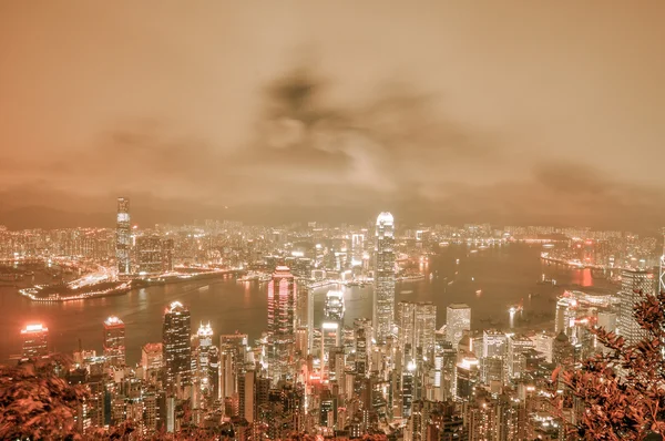 Гонг Конг острів від парку Вікторія пік — стокове фото