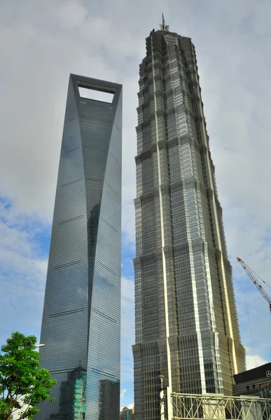 Shanghai skyline poudon eiland — Stockfoto