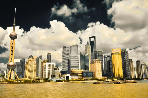 Shanghai skyline poudon island — Stock Photo, Image