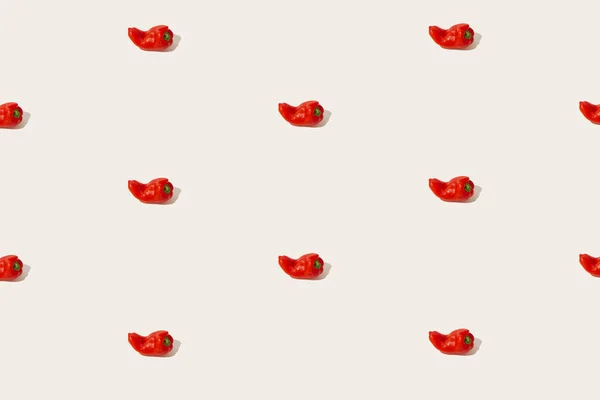 Esztétikai Növényi Étel Minta Készült Piros Édes Paprika Izolált Pasztell — Stock Fotó