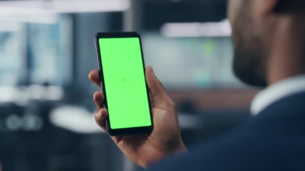 Πράσινη οθόνη Smartphone — Αρχείο Βίντεο