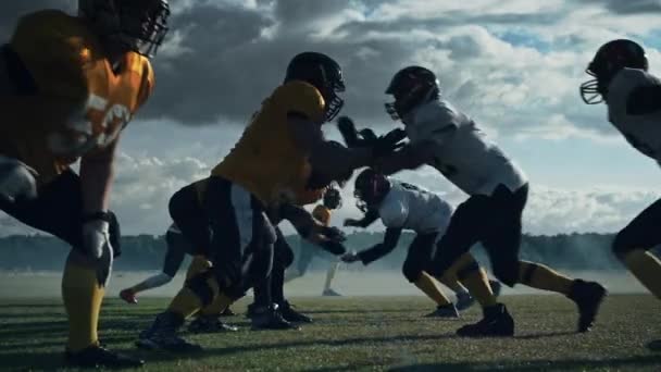 American Football Equipos Staet Juego — Vídeo de stock