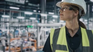 Otomotiv Kadın Otomotiv Sanayi Mühendisi Araba Fabrikasında