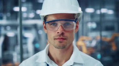 Fabrikadaki Erkek Mühendis Portresi