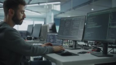 Bilgisayar üzerinde çalışan programcı