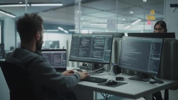 Person Working on Computer in Office — Stock Video