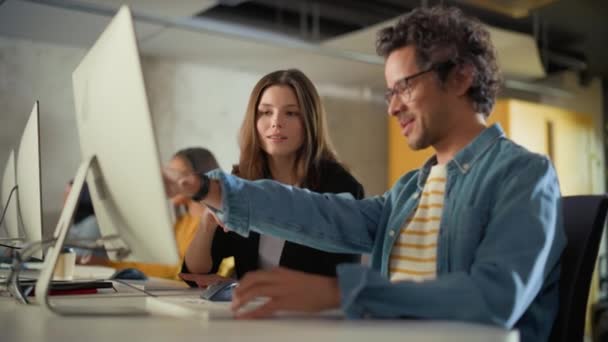 Diverse Students in University Class — Stock Video