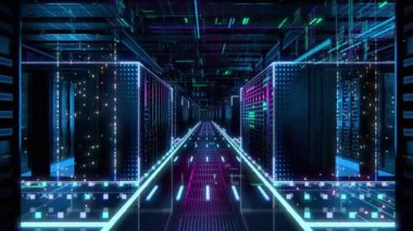 VFX Artırılmış 3B Görselleştirmeleri ile Veri Merkezi Sunucusu Rafları