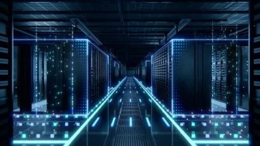 VFX Artırılmış 3B Görselleştirmeleri ile Veri Merkezi Sunucusu Rafları