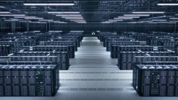 データセンターサーバー3Dラック｜ビッグデータルーム — ストック動画