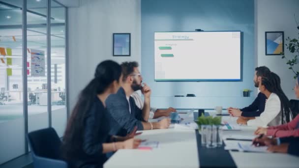 Büro Business Meeting Green Screen — Stockvideo