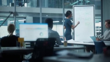 İş Yöneticisi Ofiste Sunum Veriyor