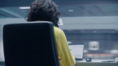 360 Degree Office Businesswoman Computer