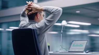 360 Degree Office Businessman Laptop